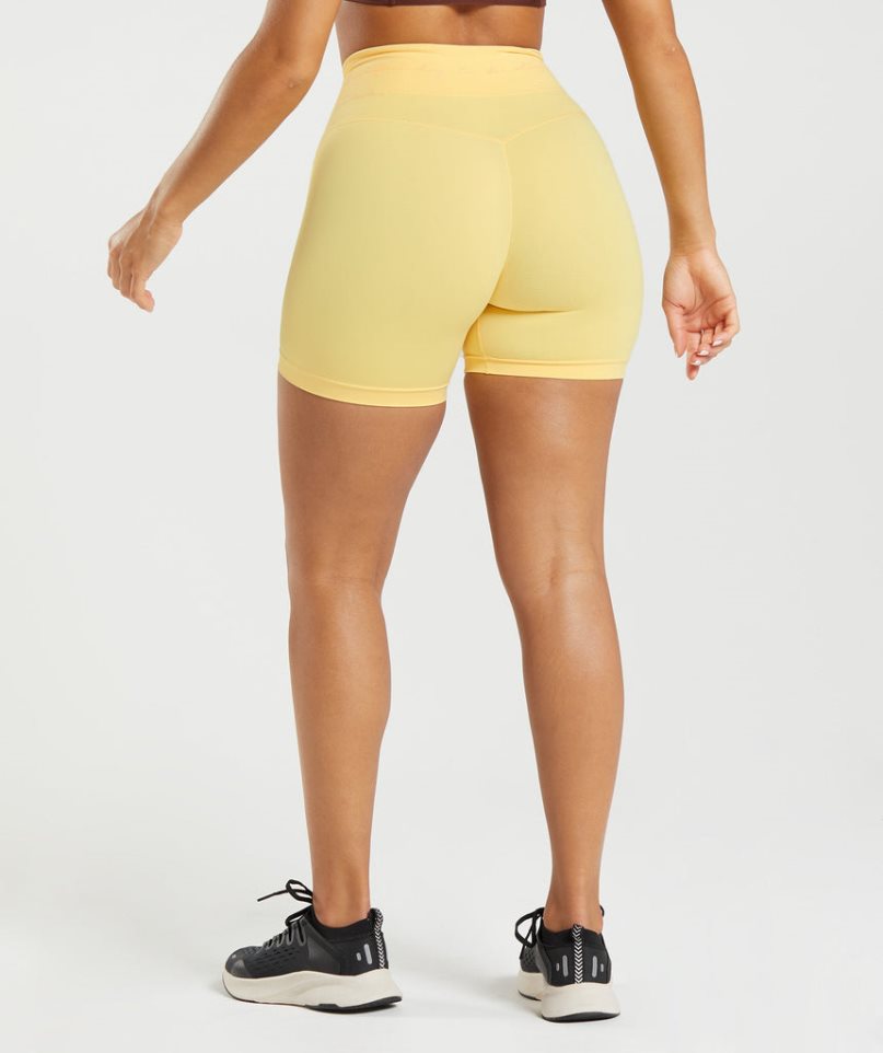 Women's Gymshark Whitney Mesh Shorts Yellow | NZ 4KMOTF